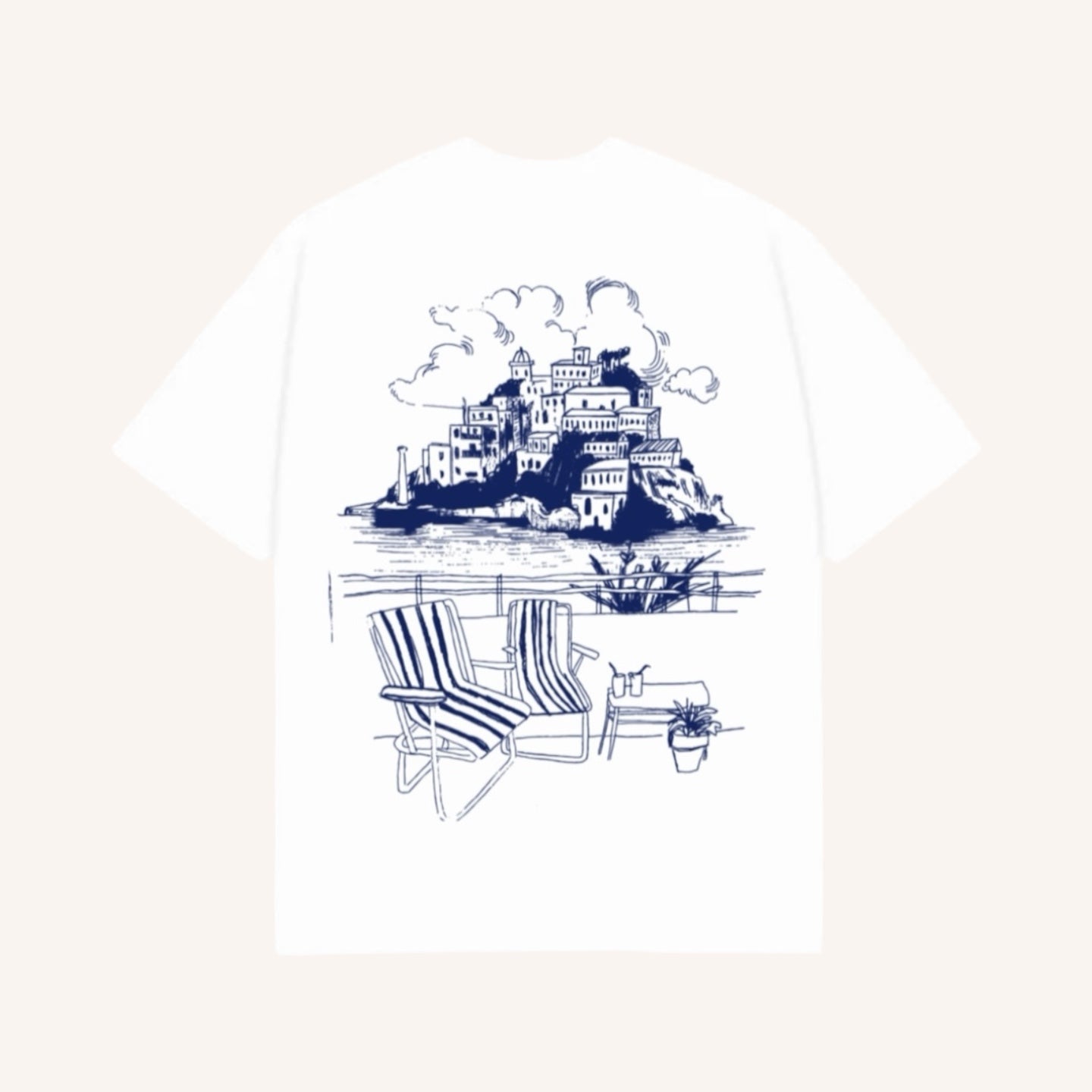 Amalfi Coastline Oversized Tee